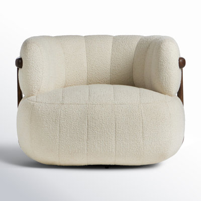 Gian Upholstered Swivel Barrel Chair