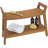 Patented Asia Ascend Estate Teak Shower Bench with Shelf
