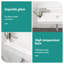 Lavabo de salle de bain mural en céramique blanche - 14,53 x 7,48 pouces rectangulaire, teinture, faible absorption d'eau, résistance aux acides, attrait moderne avec trou de robinet, lavabo rectangulaire, teinture, absorption