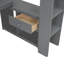 Lit mezzanine simple avec bureau en bois, rangement multiple, DEL, chargement - gris foncé-1172865719