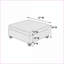 Repose-pieds modulaire en chenille gris clair | Noyer brun | Pieds en bois