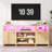Highboy TV Stand, LED TV Stand For 80-Inch Tvs, Media Console Entertainment Center With Storage For Living Room, Oak