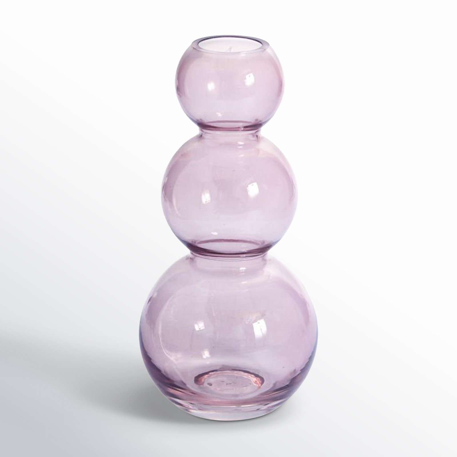 Ashburg Glass Table Vase, 7.75" H x 3.5" W x 3.5" D, Purple