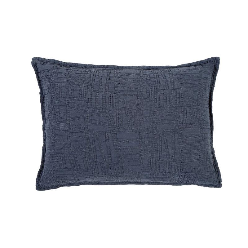 Harbour 100% Cotton Envelope Sham, Navy, King