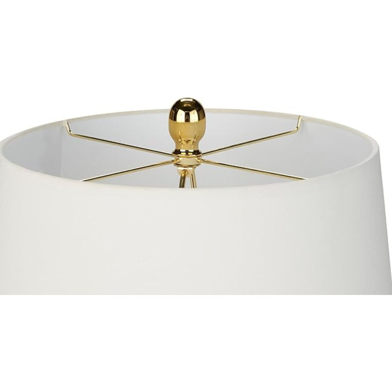 Lampe de table pot en céramique vert olive pour chambre à coucher, salon, salle à manger, avec abat-jour tambour conique blanc