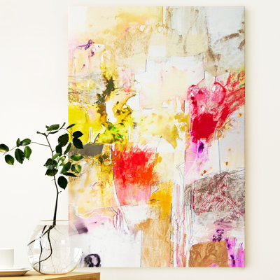 Vertical Reds I - Wrapped Canvas Print