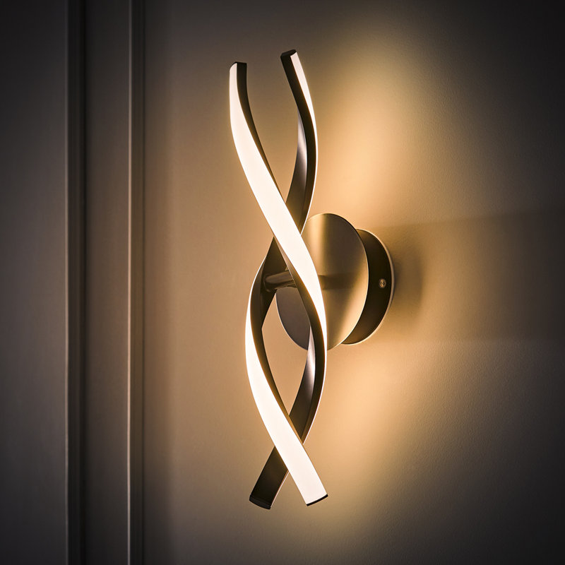 Casina Matte Black 2 - Bulb 40cm H No Power Source Required / Manual Integrated LED Outdoor Sconce