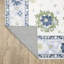 Tapis blanc lavable à motif floral Kugler-961385516