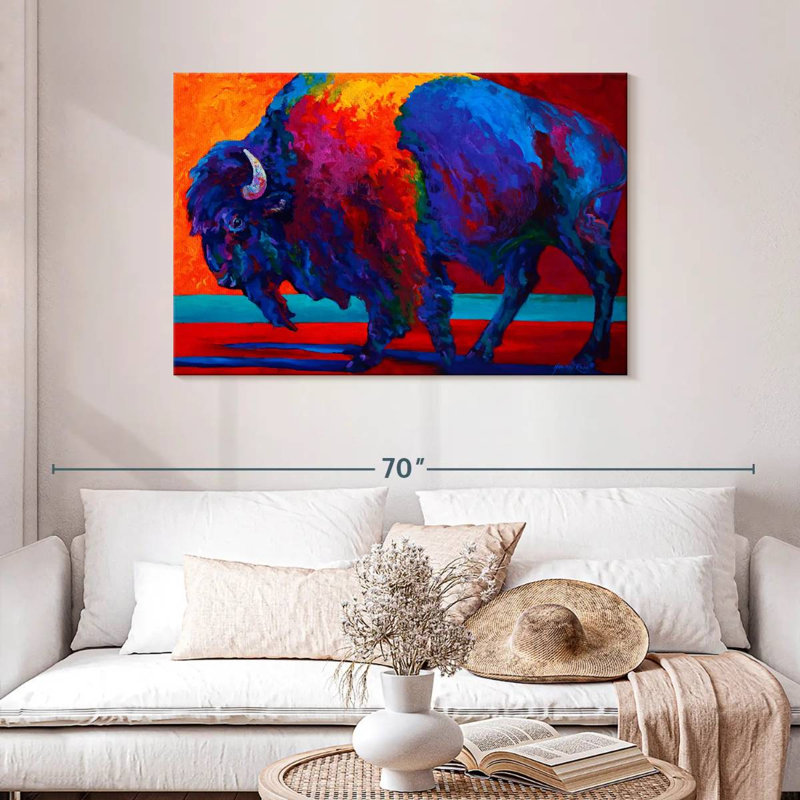 Abstract Bison, 30" H x 45" W