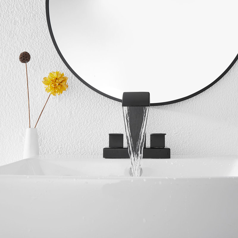 Centerset Bathroom Faucet, Matte Black