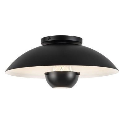 Umbra 14-in Black Semi-Flush Mount