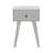 Mango Wood Intricately Carved Single Drawer Scroll White Side End Accent Table-1172492186