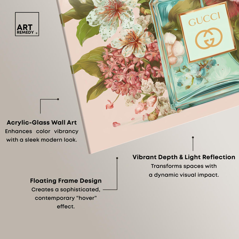 «Hummingbird Perfume Bloom Glam Art», reproduction d'art par Art Remedy, H 40 po x l 40 po