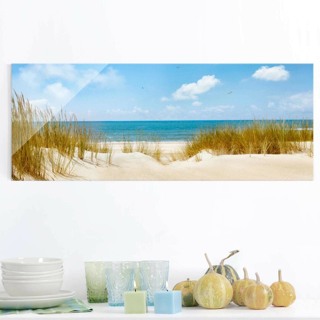 Glasbild Strand an der Nordsee