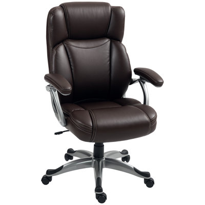Executive Office Chair with Tilt Function, PU Leather High Back Swivel Desk Chair