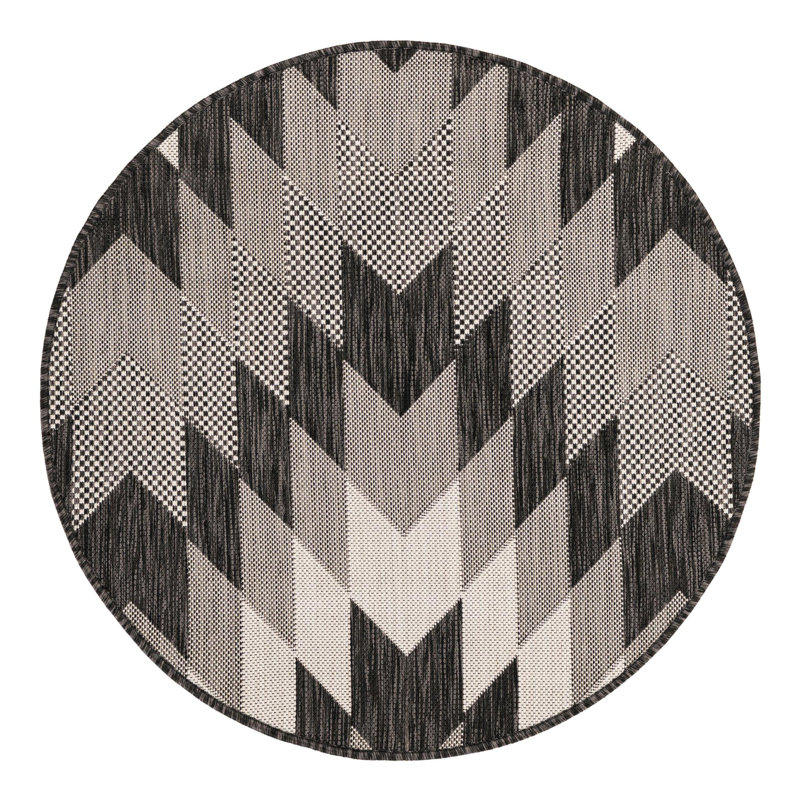 Blox Hower Indoor/Outdoor Area Rug, Round 3'1"