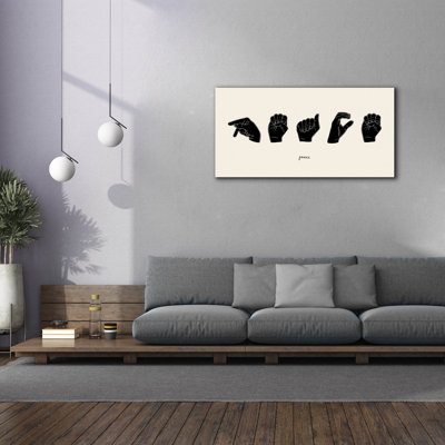  'Sign Language 5' by Emma Scarvey Canvas Wall Art, 60" x 30"