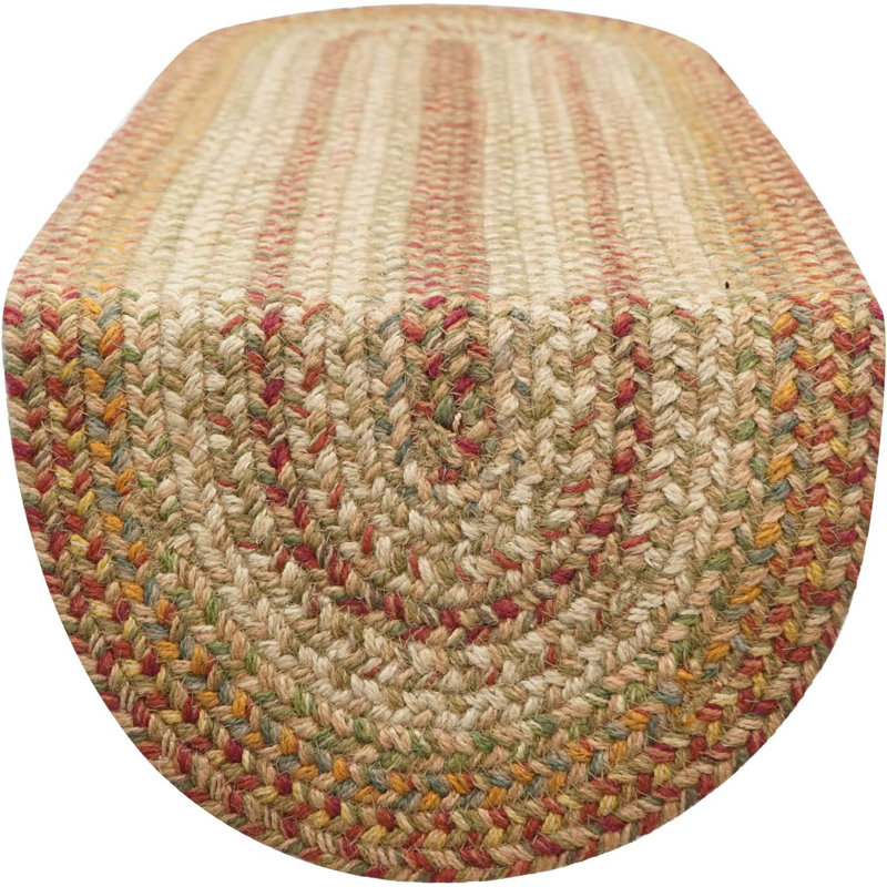Kimmel Hand Braided Table Runner 11x36 Inches Textured Table Runner, Harvest, 11" x 36" Oval, Geometric/Striped