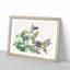 Butterfly on a Purple Flower by Morimoto Toko - Picture Frame Graphic Art Print-55680219-55680220