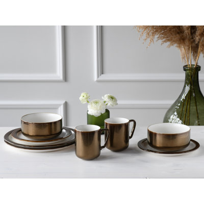 MODERN INDUSTRIAL 8 Piece Dinnerware Set, Service for 2