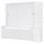 Grand lit escamotable peu encombrant avec bureau, tablettes de rangement et armoires pour bureau personnel, lumières - blanc-472696374