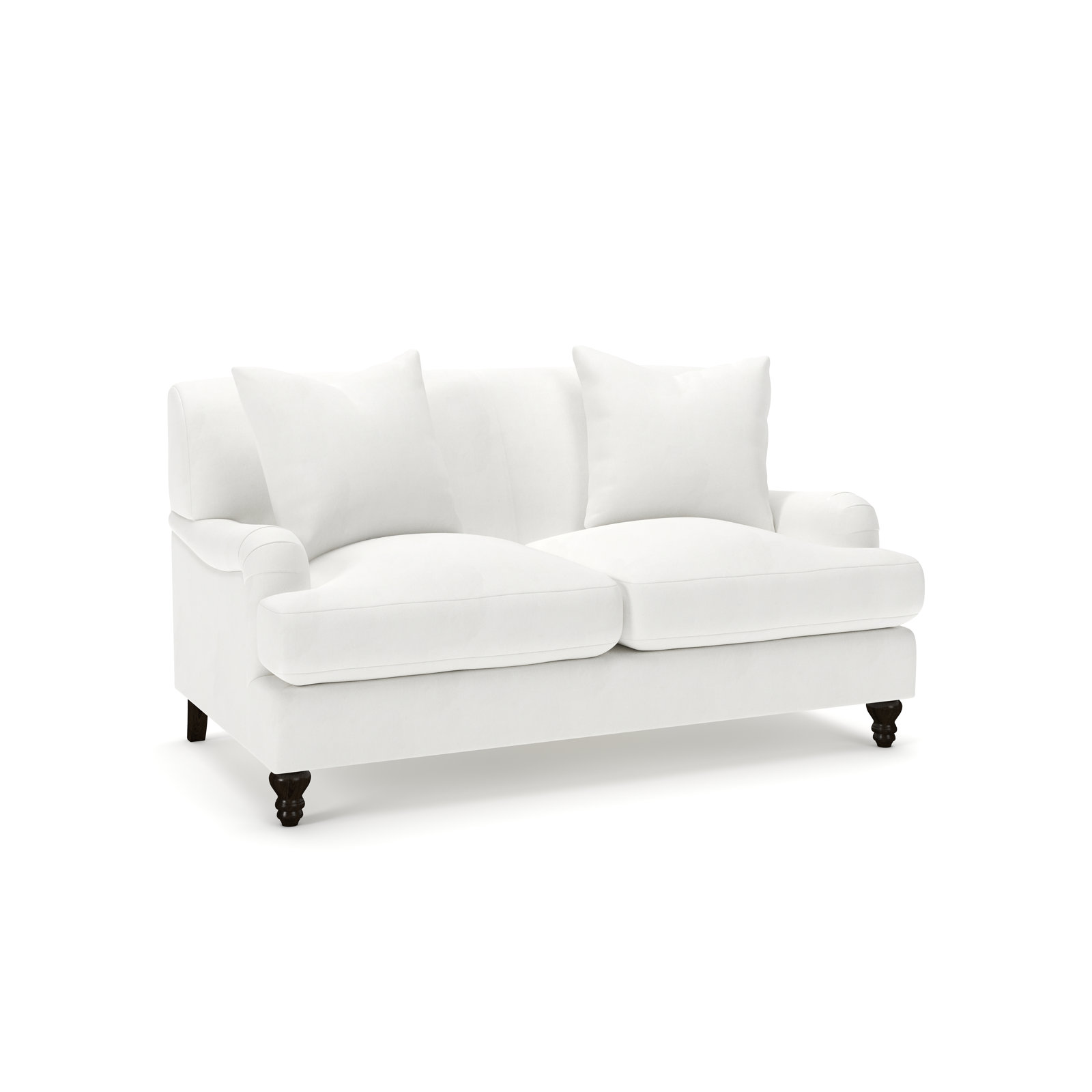 Walters 59'' Tight Back Loveseat, Classic Bleach White Twill