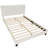Bed In White , Queen - Adjustable Headboard Construction 3D Upholstered Platform Upholstery Stylish Bedroom Furniture-1233613266