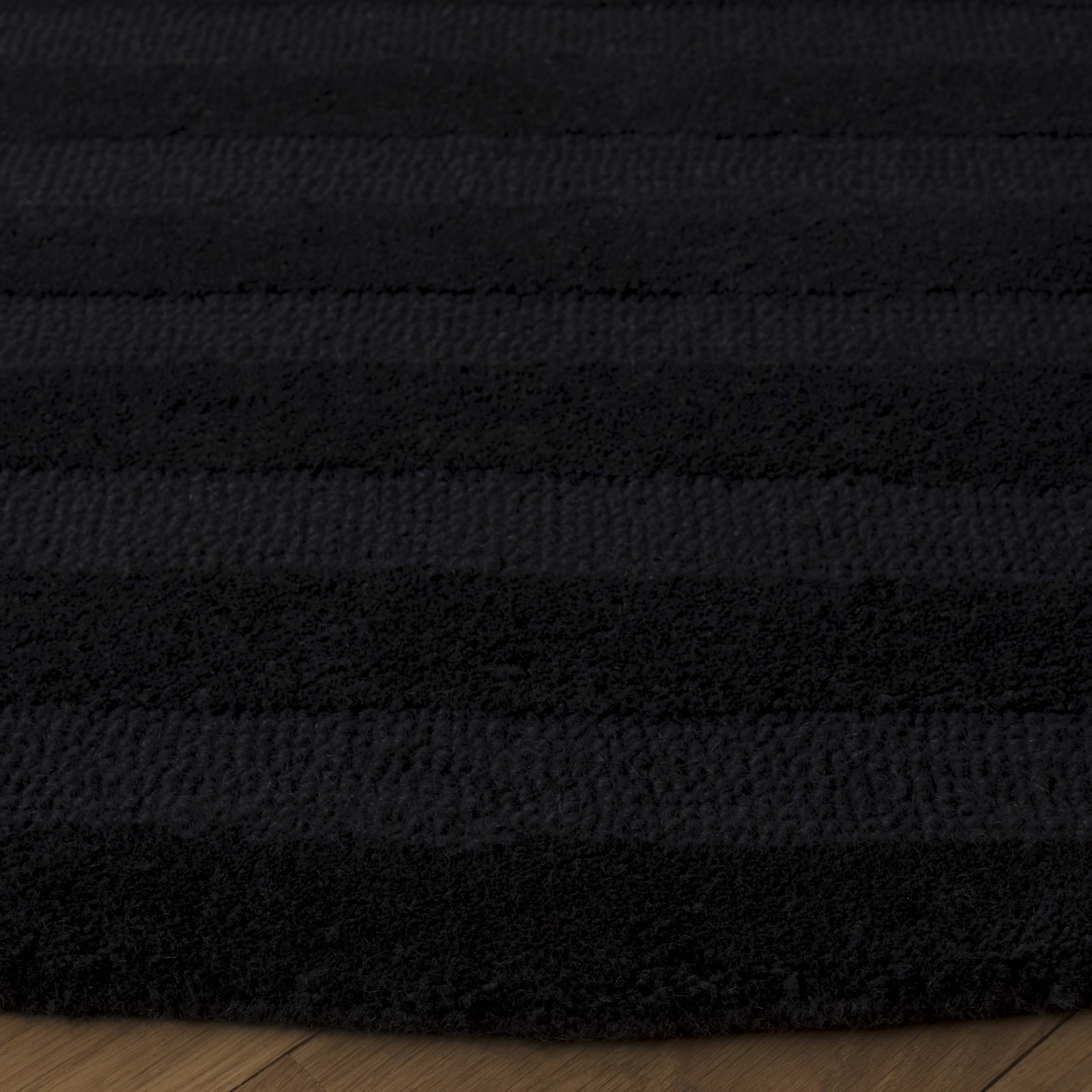 Bunkerville Hand-Woven Striped Rug, Round 6'