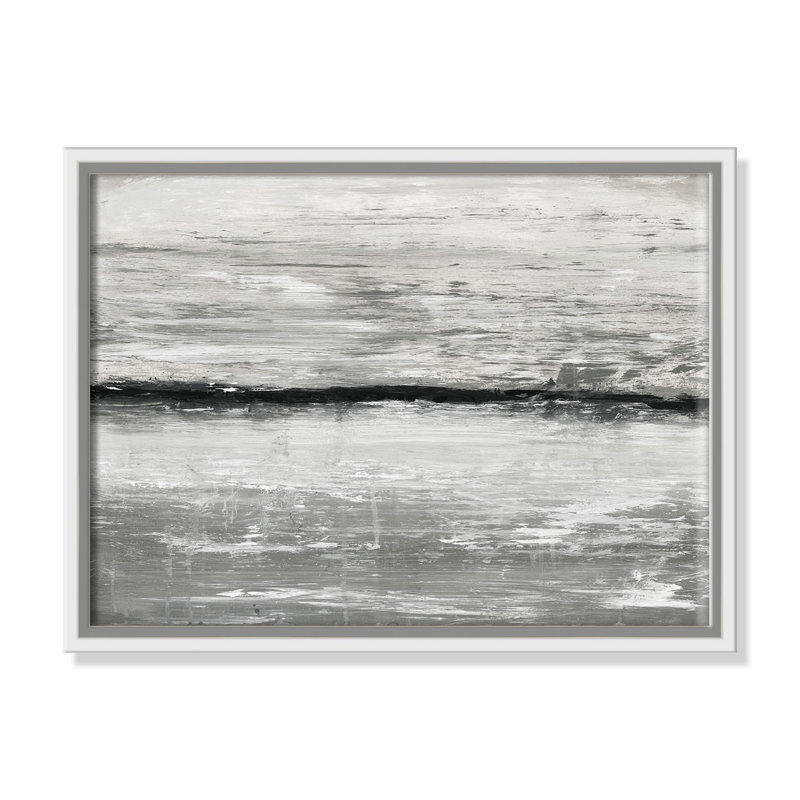 «Card Horizon Nightfall - Floater Frame», reproduction d'art sur toile, Cadre blanc, H 22 po x l 28 po x P 2 po