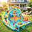 ECLIFE 13.8' x 16.9' Bounce House with Water Slide and Air Blower
