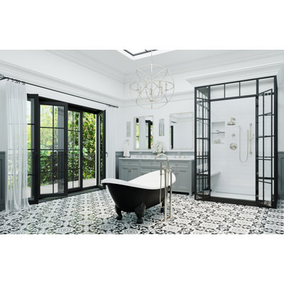 Bec de baignoire fixé au sol