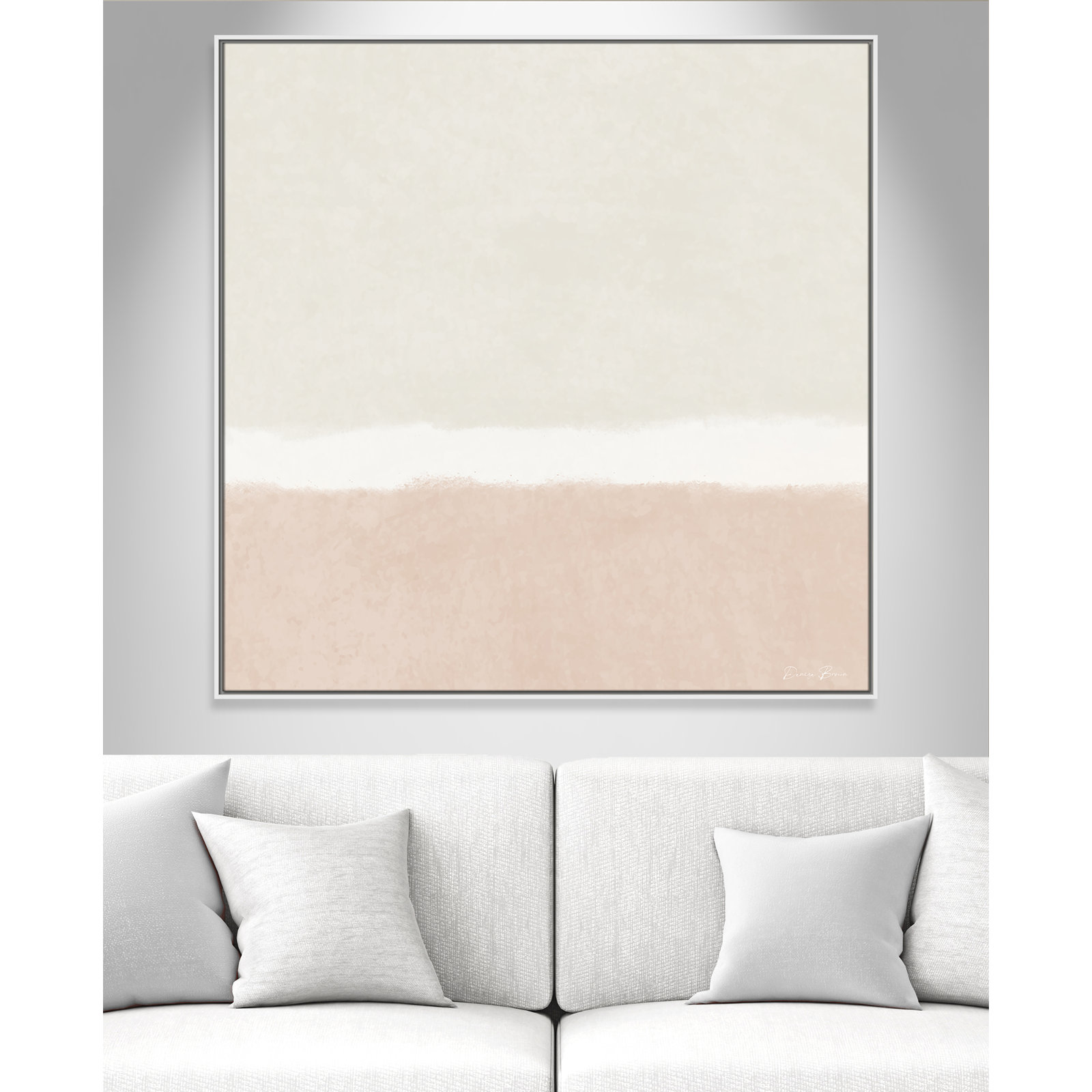 Willadeene "Slate I" Print, 46.5" H x 46.5" W, White Framed