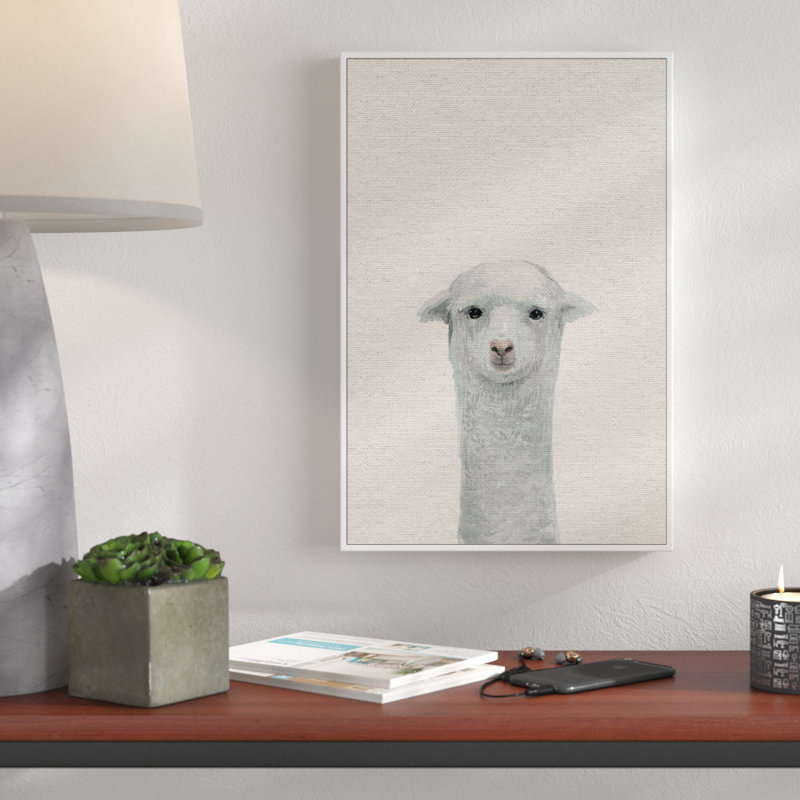 Press the Button 1 Piece Floater Frame Painting on Canvas, 46 cm H x 30 cm W x 3.81 cm D