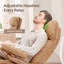 Fauteuil oscillant manuel Lullacloud avec accoudoirs à positions multiples et appui-tête réglable - Brun-126486574