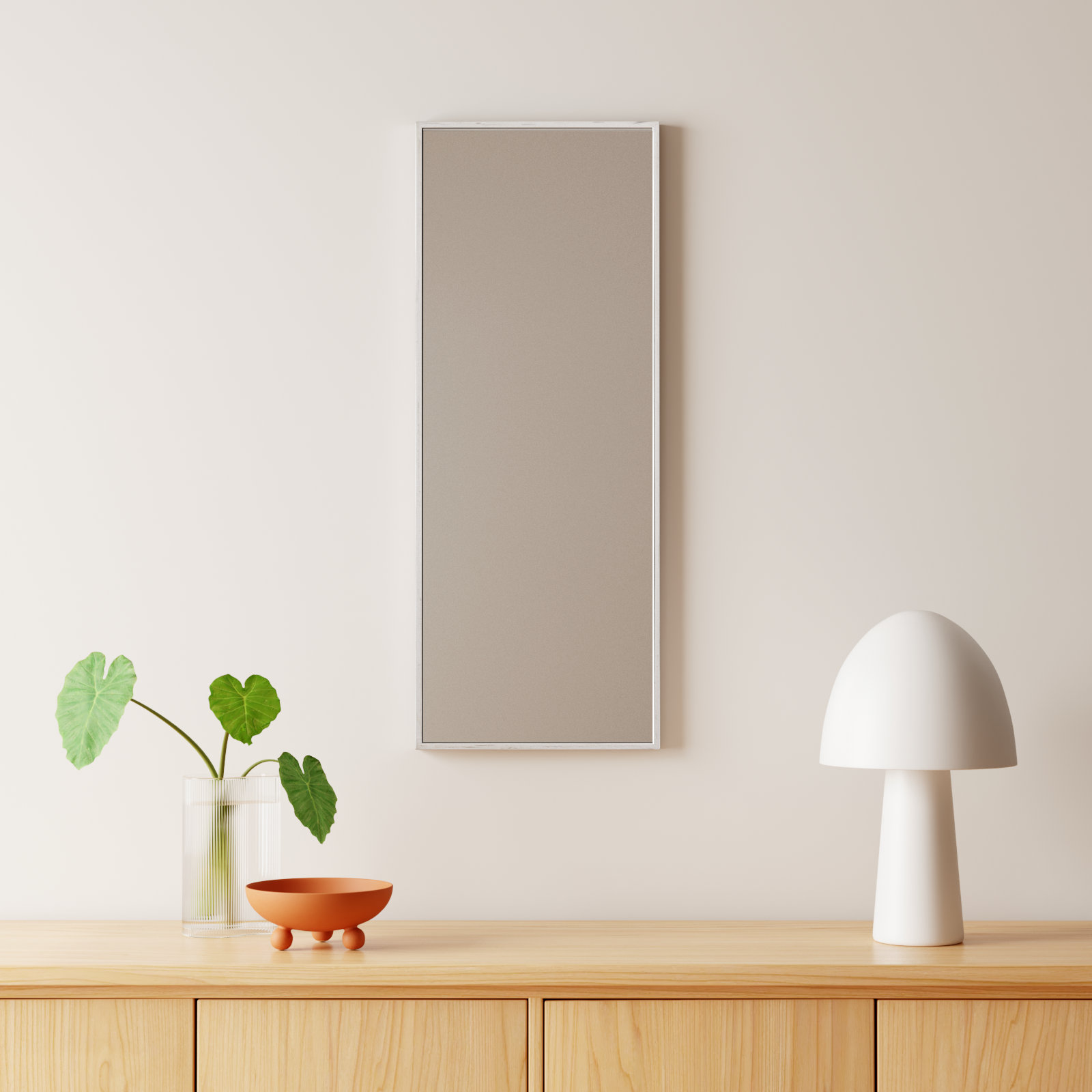 Sabine Accent Mirror, 36" x 14", Silver