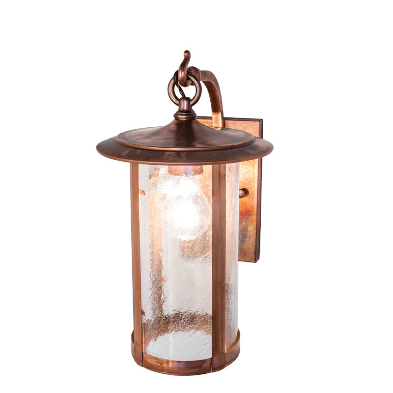 8" Wide Fulton Wall Sconce, 15" H x 8" W x 11" D, Vintage Copper