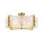 Plafonnier semi-encastré tambour en verre blanc 6 lumières Akosita-253537084