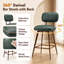 Tabourets de bar Nidovia 63,5 cm (25 po) de hauteur comptoir, pivotants à 360°, dossier bas, revêtement en similicuir, assise rembourrée, pieds en métal et repose-pieds.-2069176735-2069176728