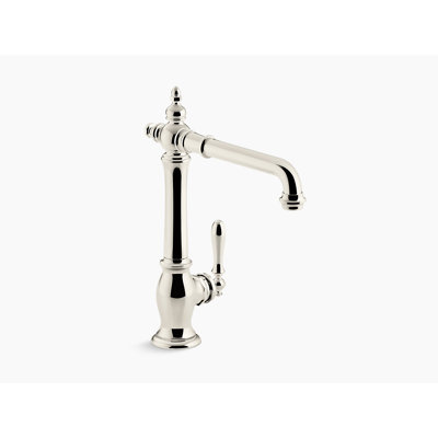 Artifacts Single-Hole Kitchen Sink Faucet with 13-1/2-in Swing Spout, Victorian Spout Design
