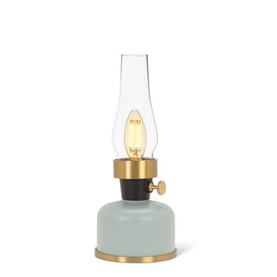Small Gray Led With Chimney Lantern
