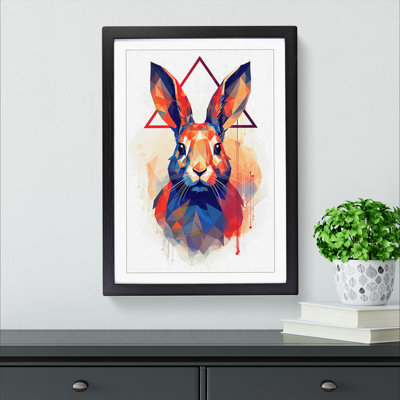 Rabbit Geometric - Framed Print