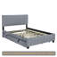 Grand lit standard capitonné avec rangement Lueker-1254667561