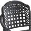 2 chaises de patio en fonte d'aluminium, cadres noirs, intempéries, sièges rembourrés, ergonomique, noir compact, revêtement,