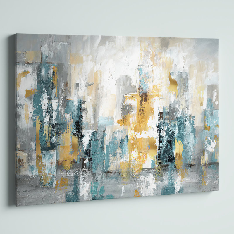 " City Views II " Painting Print, 8" H x 12" W x 1.5" D