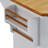 K&K 56 Inch Kitchen Island With Rubber Wood Veneer Drop Leaf, Power Outlet, 4 Door Shelves, Embossed Vertical Stripe Rolling Kitchen Cart On 4 Wheels With 6 Deep Drawers For Kitchen, Dining Room,White-1041613645