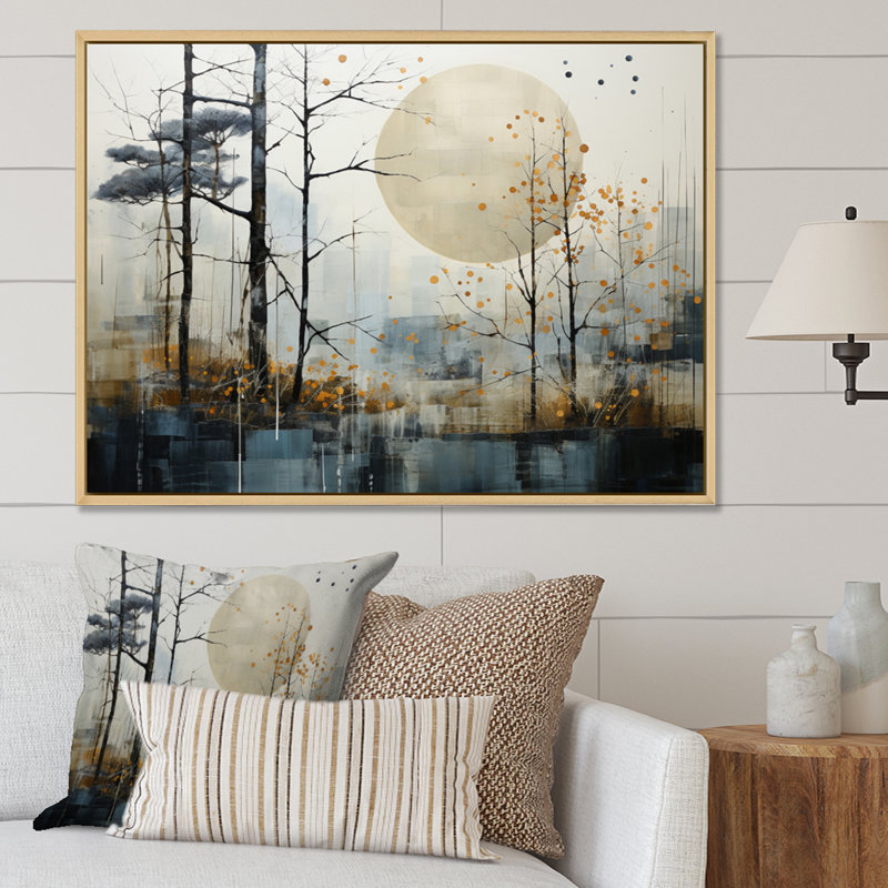 Japon, art minimaliste zen serein, art mural japonais, Cadre flottant érable, H 16 po x l 32 po x P 1 po