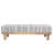Upholstered Mango Wood Bench