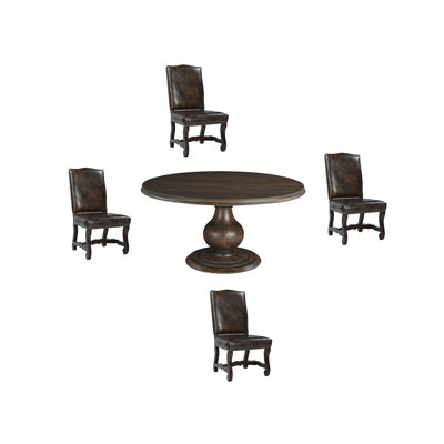 Josiane Round Solid Wood Dining Table