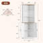 Caleal Lighted Curio Bookcases-1649290670