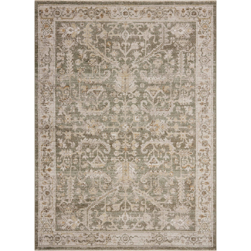 Tapis naturel Magnolia Home par Joanna Gaines x Loloi Pace Forrest, Rond 7 pi 8 po